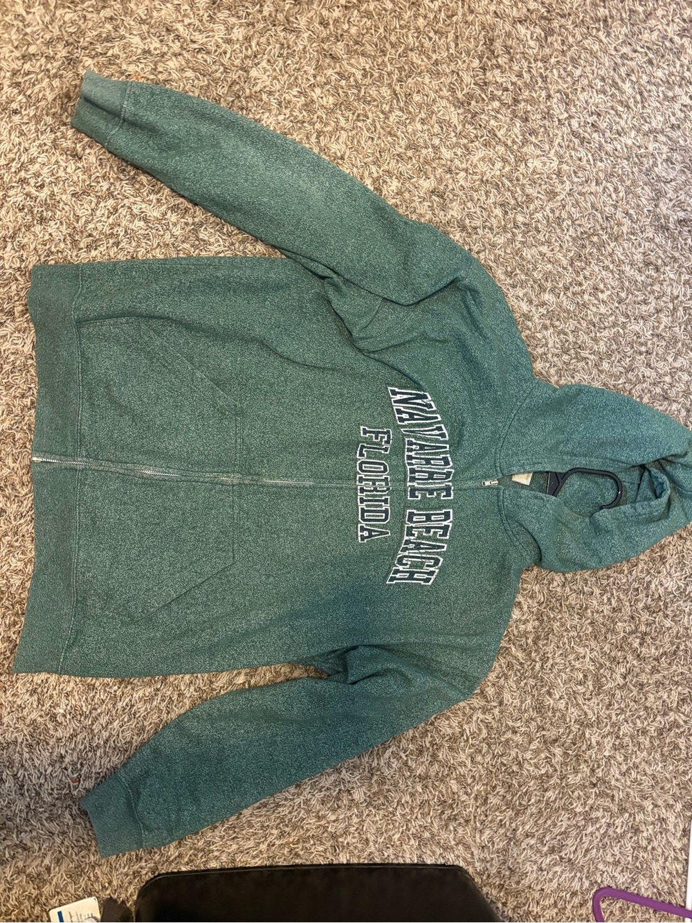 Anatone Beach Florida Green Zip Hoodie